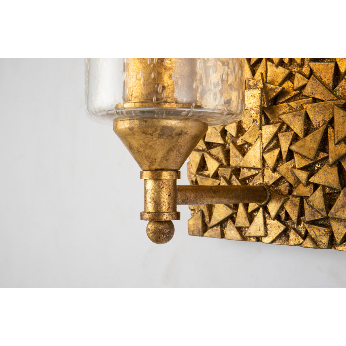 Mosaic 1 Light 6 inch Gold Bath Light Wall Light in Gold Leaf with Antique